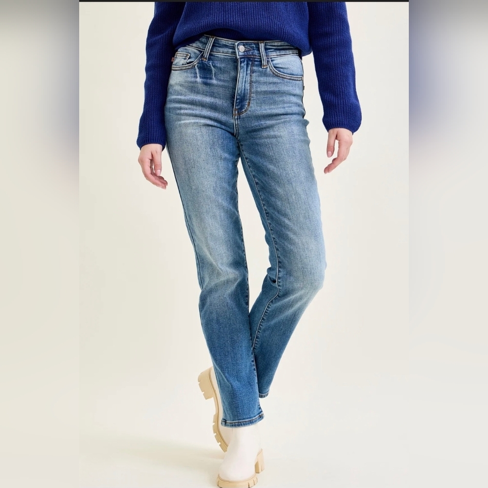 Judy Blue Delaney Straight Fit Stretch Denim Jeans Size 26